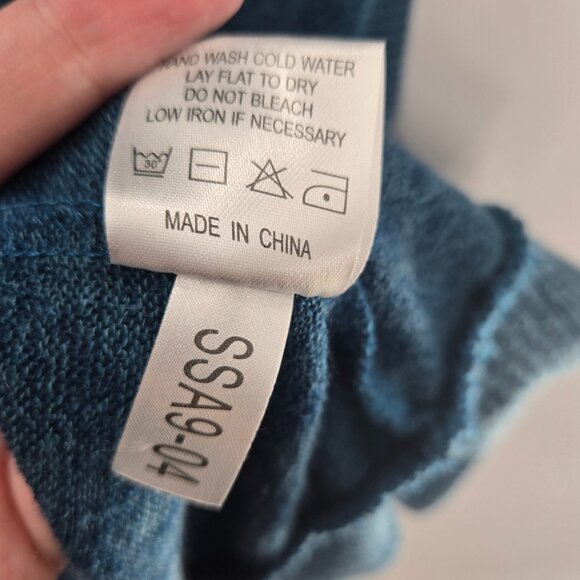 H2H Blue Teal Sweater V-Neck Vest Size 3xl - Picture 9 of 10